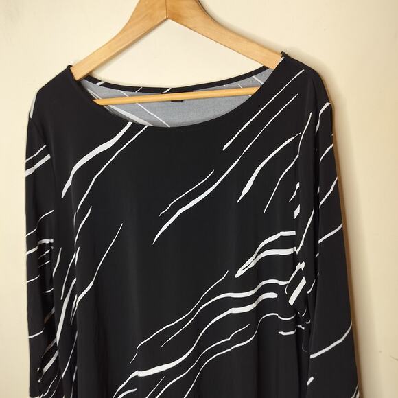 Alfani Tunic Stretch Jersey Knit Sharkbite Hem Pullover - Picture 5 of 9